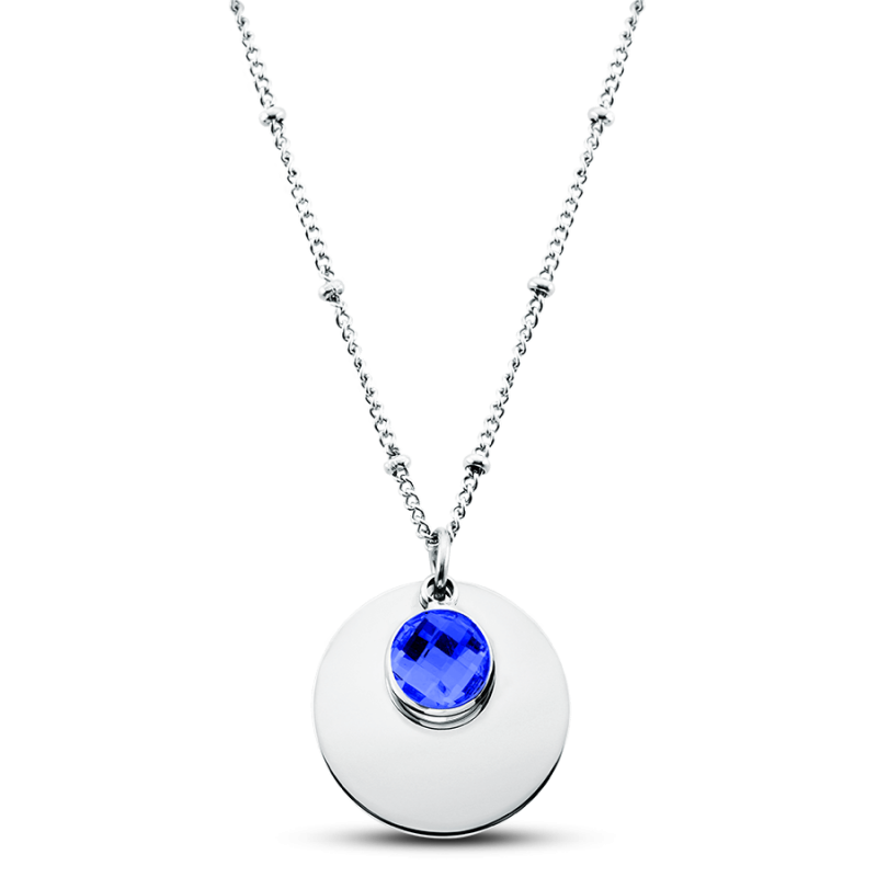 Collier Personnalisé Cercle & Pierre Porte-Bonheur